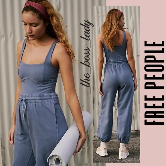 Free People Pants - Free People jumpsuit one-piece romper stretchy casual Large